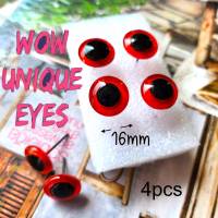 16mm ตาพญานาค ตาแก้วแดง ก้านลวด (มีหลายขนาดให้เลือก) doll eyes ตา ตาตุ๊กตา ตาแก้ว ประกาย สีแดง เหมือนจริง (สินค้าพร้อมส่งจากไทย)