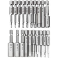 20Pcs Hex Head Wrench Drill Bit Set Quick Release Magnetic Screwdriver Bits Set (Metric +SAE)