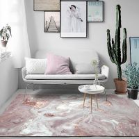 Fashion Modern Nordic Abstract Beautiful Pink White Gilt Kitchen Living Room Bedroom Bedside Carpet Floor Mats Custom