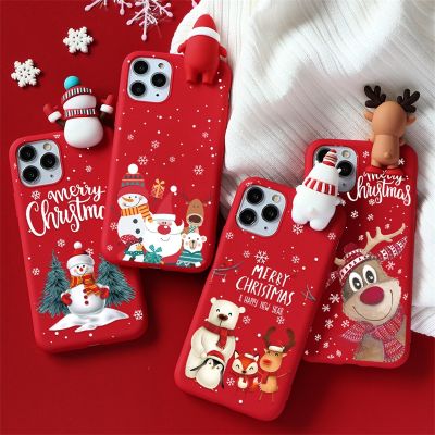 「Enjoy electronic」 3D Christmas Doll Soft TPU Phone Case For Samsung A52 A50 A32 A72 A51 A21s A31 A70 A71 A12 A40 A20e S21 S20 S10 Plus Cute Cover