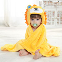 Cute Towel Baby Bathrobe Bath Towel Coral Fleece Cloak Super Soft Suede Childrens Home Clothes Autumn And Winter