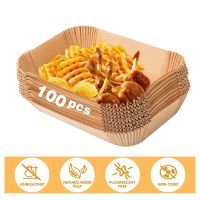 Rectangle Disposable Airfryer Baking Paper Liner Waterproof Oilproof Non-Stick Baking Mat For Ninja Foodi Air Fryer Accessories