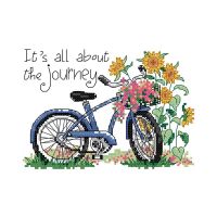 DIY Hand Knitting Print Cross Stitch Set Embroidery Set 11CT Small Clear Cycling Sunflower Pattern Cross Stitch 26*21cm Home Decoration