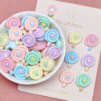 【YF】 30 Pcs New Bright Multi Color Fan Lollipop Series Phone Case Resin Accessories Handmade Hair Clip Jewelry Material Pack