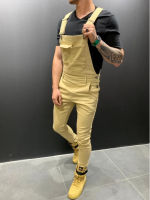 Fashion mens suspender denim jumpsuit pants S--3XL