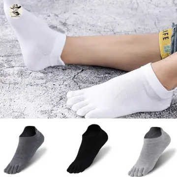 5 Pairs Five Toes Breathable Socks, Orthopedic Compression Socks Women Toe  Socks Ultra Low Cut Liner with Gel Tab