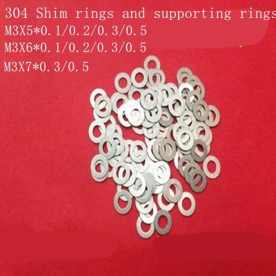 100 Buah M3 x 5/6/7 Mesin Cuci Tipis 0.1Mm 0.2Mm 0.3Mm 0.5Mm 1Mm Baja Tahan Karat 304 Mesin Cuci Datar Ultra-tipis Mesin Cuci Penyesuaian Celah Gasket