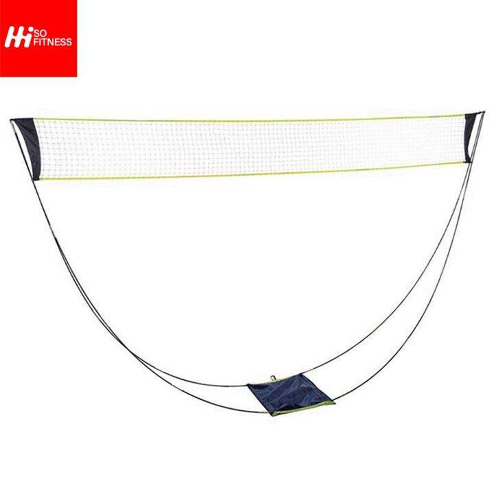 Portable Badminton Net with Stand Carry Bag Folding Volleyball Tennis ...