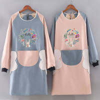 มาใหม่ผ้ากันเปื้อนผู้หญิงในครัวเรือน Smock ผู้ใหญ่กันน้ำและกันน้ำมันผู้หญิงแขนยาวแฟชั่นเช็ดมือ Smock