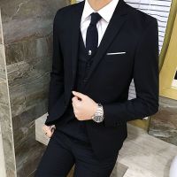 ZZOOI Custom Men Suit For Wedding 3 Pieces Party Costume Slim Fit Suits Lapel Slim Fit Tuxedo Man Suits Tuxedos mens terno masculino