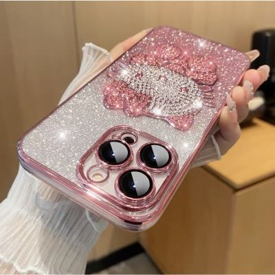 【Diamond cat/Pink】เคส compatible for iPhone 14 pro max 13 12 case