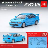 JKM1/64 Mitsubishi Lancer 6 Generation EVO ของเล่นรุ่นรถโลหะผสมสำหรับเด็กผู้ชายของขวัญวันเกิดคอลเลกชันรถ Kids Toys