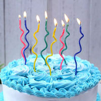 เทียนวันเกิด เกลียว เป่าเค้ก ปักเค้ก แฟนซี แพ็ก 8 แท่ง  candle birthday cartoon