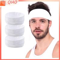 QIAO 3Pcs Sweatbands ไม่ลื่นหลุด ดูดซับความชื้น ป้องกันการลื่นไถล ที่คาดผมดูดซับเหงื่อ สายรัดออกกำลังกาย วงผมโยคะ กีฬา headbands ที่คาดผมสำหรับวิ่ง