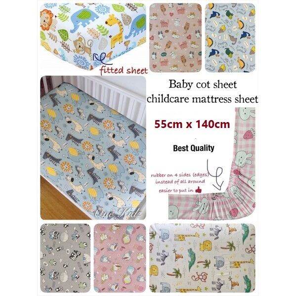 💥 55cm x 140cm Fitted Sheet Only Cot Sheet, Crib Sheet, Playpen Sheet