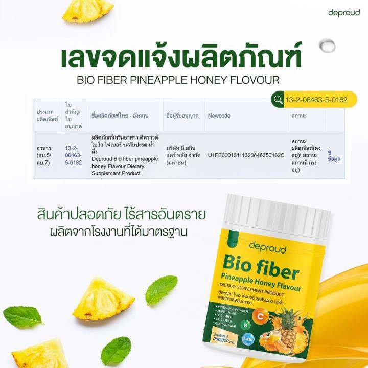 1แถม1-deproud-bio-fiber-ดีพราว-ไบโอ-ไฟเบอร์-ดีท็อกซ์-รสสับปะรด-น้ำผึ้ง-มีกลูต้าและวิตามินรวม-ช่วยขัยถ่าย-บำรุงผิว-1-กระปุก-ขนาด-250-กรัม