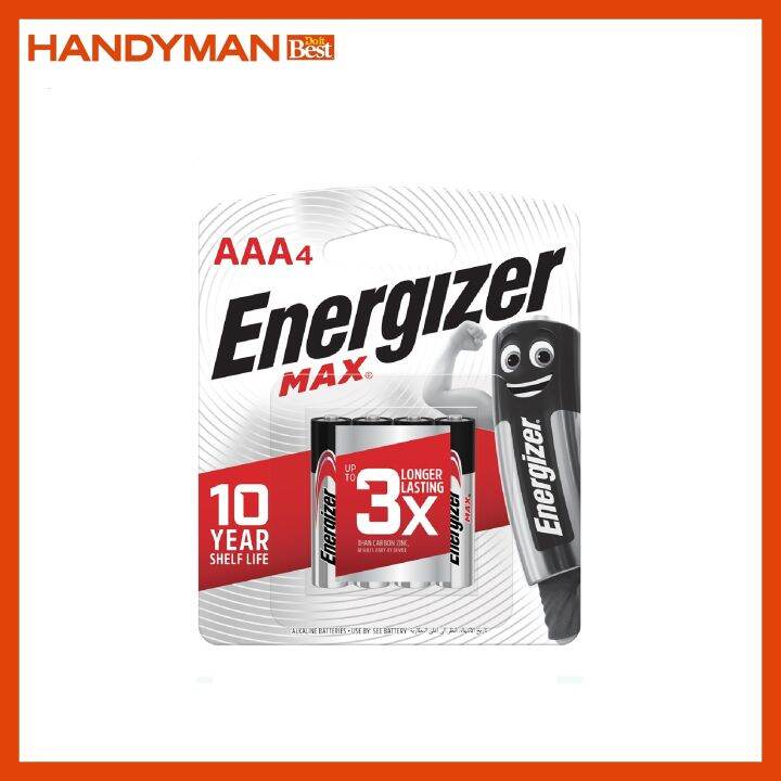 Energizer Max Battery E92 BP4 AAA | Lazada PH