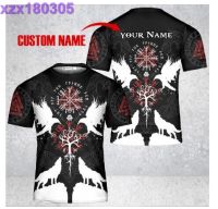 Custom Name Collection Eagles Wolfs Noirse Mythology Viking Unisex T-Shirt 3D