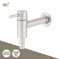 WS ก๊อกสนาม ก๊อกล้างพื้น คอยาว แบบสวมสายยาง 4 หุน Stainless304 รุ่น Wang WS-0306L