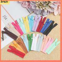 BRAIN 5pcs/set ขายร้อน เครื่องประดับเสื้อผ้า DIY 20 สี สมุดเย็บผ้าแฮนด์เมด ตัดเย็บเสื้อผ้า มินิซิป ซิปเสื้อผ้าตุ๊กตา