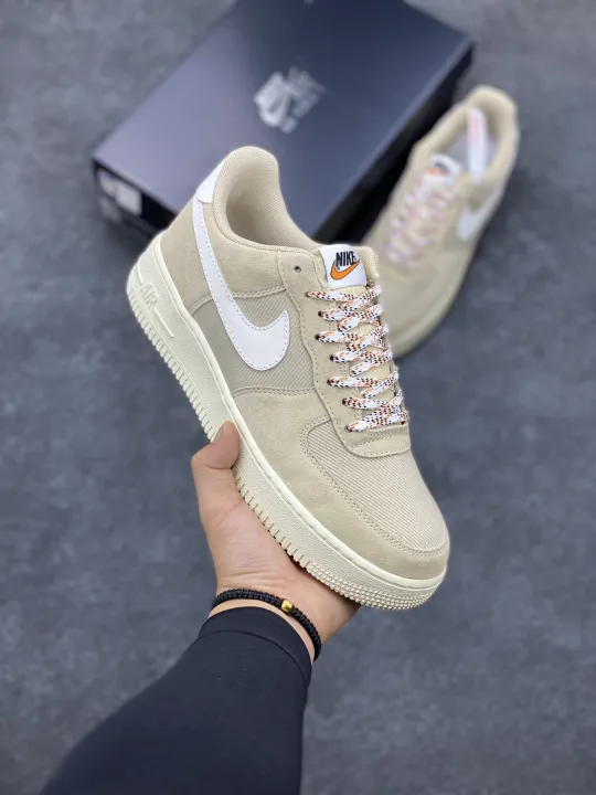 Nike Air Force 1 Low beige fuss canvas panels Air Force One low-top ...