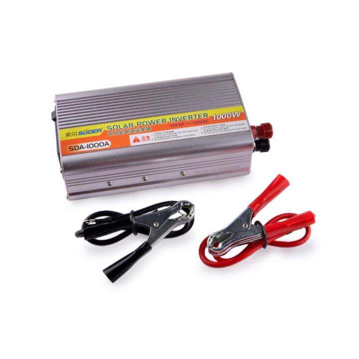 เเท้-100-new-suoer-12v-modified-sine-wave-1000-watt-power-inverter-อินเวอร์เตอร์-เครื่องแปลงไฟรถเป็นไฟบ้าน-220v-สามารถใช้กับหม้อแปลงไฟ-ตัวแปลงไฟรถ-ใช้อุปกรณ์ไฟบ้านได้เครื่องใช้ไฟฟ้า-ชาร์จโทรศัพท์มือถื