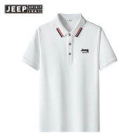 JEEP SPIRIT เสื้อยืดแขนสั้นของผู้ชายเสื้อโปโลคอตตอนแนวธุรกิจแบบบางสำหรับฤดูร้อนคุณภาพสูง