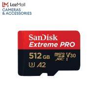 SanDisk Extreme Pro microSDXC, SQXCD 512GB, V30, U3, C10, A2, UHS-I, 200MB/s R, 140MB/s With Adaptor ( SDSQXCD-512G-GN6MA ) ( เมมโมรี่การ์ด ไมโครเอสดี การ์ด )