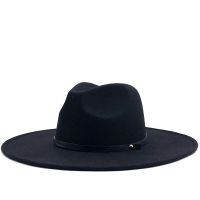 NEW Wool Fedora Hat Hawkins Felt Cap Wide Brim Ladies Trilby Chapeu Feminino Hat Women Men Jazz Church Godfather Sombrero Caps