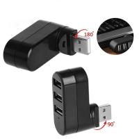 [HOT HAIXWLXKWW 589] องศา USB 2.0 Hub 3พอร์ตอะแดปเตอร์แยกความเร็วสูงสำหรับแล็ปท็อป Splitter Ladron Puertos Usb