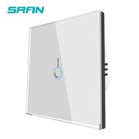 【DT】hot！ SRAN Luxury Wall Sensor SwitchEu Led 220vCrystal Glass1/2/3 Gang 1 Way