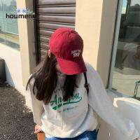 HOUMENG หมวกเสื้อเบสบอลผู้ชายตัวอักษรปักหมวกกันแดดปรับได้ผู้หญิงสไตล์เกาหลีหมวกตกปลา