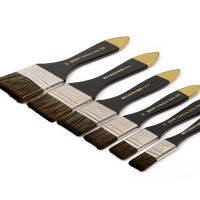 6 Pcs Artist Flat Paint Brush Large Wash Brushes Set for Varnishes Acrylic Painting Watercolor Wood Wall Furniture Brush Cleaner