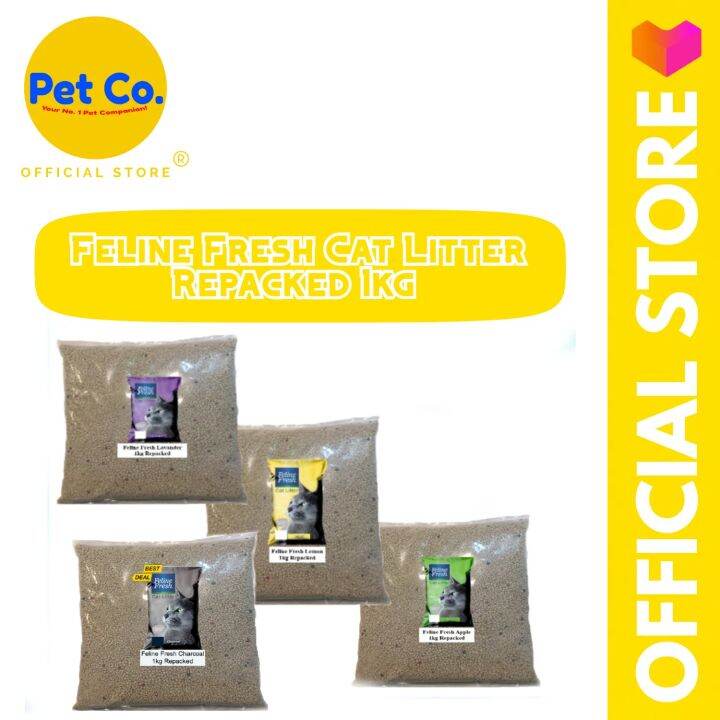 Feline Fresh Cat Litter Repacked 1kg Lavender, Apple, Lemon Lazada PH