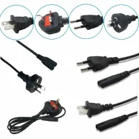 Laptop AC Power Cord EU US AU UK Figure 8 Cable IEC C7 Euro Power Cable For Dell LG Asus Samsung Notebook TV Printer Xbox One X