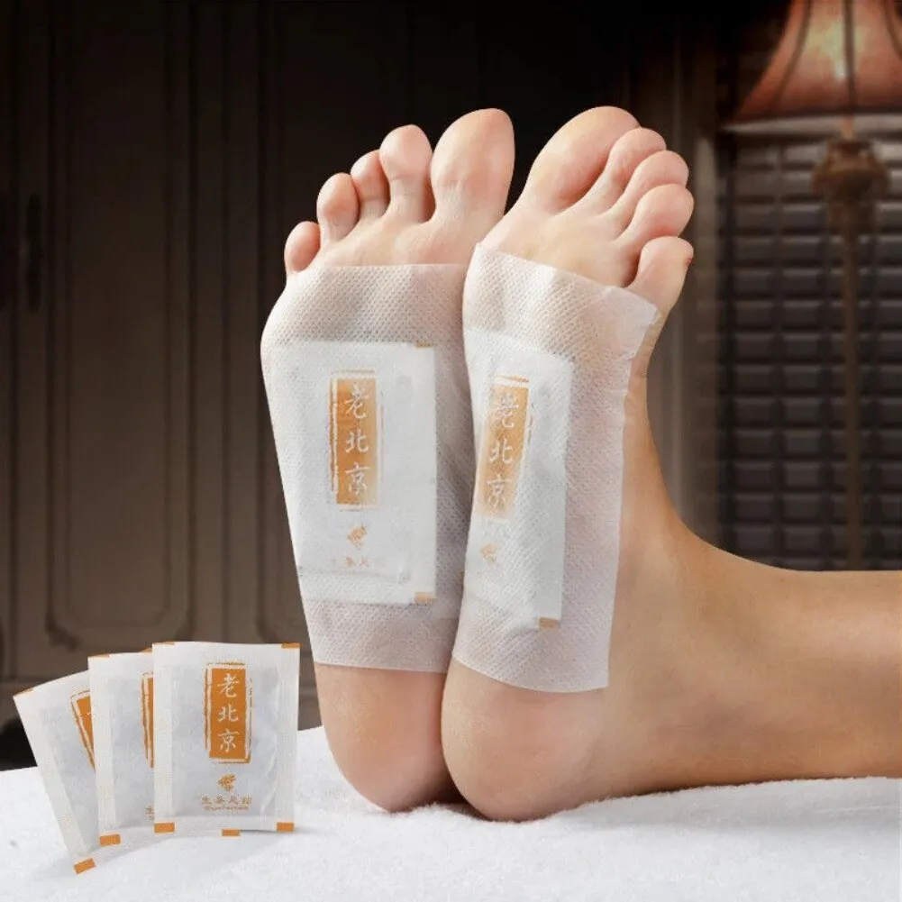 10 Pcs Ginger Foot Patch Detox Loss Weight Foot Patches Improve Sleep Beijing Feet Patch Anti- Swelling Revitalizing