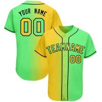 2023 New New Fashion Custom Baseball Jersey Gradient Printed Novel Shirt Professional Softball Competition Training Uniform Men Youth