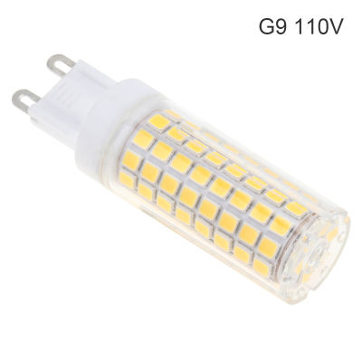 หลอดไฟ LED G9หรี่แสงได้110V 4000K ไฟ LED 102สีขาวธรรมชาติ2835 SMD 10W โคมไฟเซรามิกหลอดไฟข้าวโพด