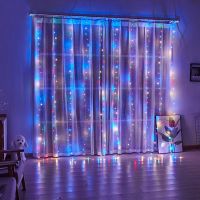 ์๋์๋ NJ ส่งฟรี ⭐⭐ 3*2M/3*3M ม่านไฟ Led 200/300 ดวง ปรับได้ 8 โหมด สําหรับตกแต่งบ้าน งานปาร์ตี้ ม่านสายสตริงไฟ ไฟตกแต่งบ้าน