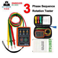 มิเตอร์วัดเฟสไฟฟ้า เครื่องวัดเฟสไฟฟ้า 3เฟส แสดงผลด้วยไฟ LED รุ่น SM852B Indicator Detector Meter 3Phase Rotation Tester