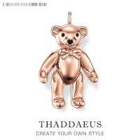 Pendant Teddy Bear,2019 nd Pure Rose Gold Color Jewelry Europe Bijoux 925 Sterling Silver Accessorie Gift For Soul Woman