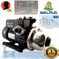 (Promotion+++) ปั้มน้ำAutomatic Booster Pump แรงดันคงที่ 180W WALRUS รุ่น TQ200 ราคาถูก ปั้ ม น้ำ ปั๊ม หอยโข่ง ปั้ ม น้ํา โซ ล่า เซล เครื่อง ปั๊ม น้ำ อัตโนมัติ