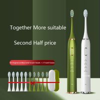 HOKDS Electric Toothbrush Sonic Waterproof USB Rechargeable Replacement Brush Heads Smart Timer Adult Home Sonic Electric Toothbrush