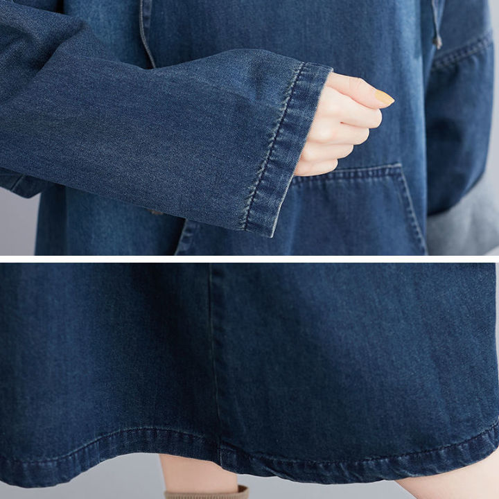 new-women-autumn-long-sleeved-denim-shirt-dress-button-pocket-jeans-vintage-casual-baggy-ladies-streetwear-denim-midi-robe
