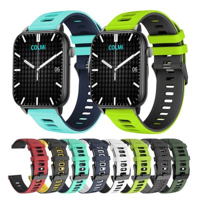 vfbgdhngh 20mm Silicone Strap For COLMI C80 C61 C60 Smart Watch Band Replacement Bracelet For COLMI P28 Plus/P8 GT/M41/i31/i20 Wristband