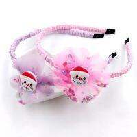 [COD] 2018 New Childrens Hair Accessories Headband Mesh Claus Female Jewelry Wholesale