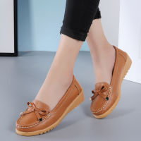 Flats Women Shoes Genuine Leather Ballet Shoes Woman Flats Loafers Moccasins Breathbale Ladies Shoes