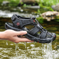 Men Outdoor Leather Sandals Light Breathable Summer Beach Shoes Large Size 38-48 Treking ShoesNew Men High Quality Sports Shoes