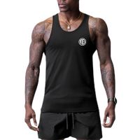 Men Breathable Sleeveless Cool Feeling Gym Bodybuilding Casual Tank Tops Summer Absorb Sweat Quick Dry Slim Mesh Muscle Shirts