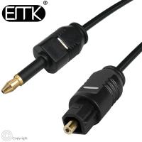 【YF】 EMK Digital Toslink to Mini Cable 3.5 Optical SPDIF Audio for TV-box Soundbar 1m 1.5m 2m